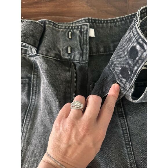 Forever 21 Black Belted Jeans size 25 - Picture 6 of 9